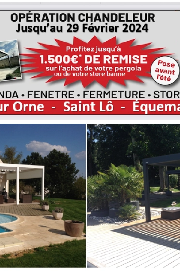 Bénéficiez de réductions sur votre pergola ou votre store banne !