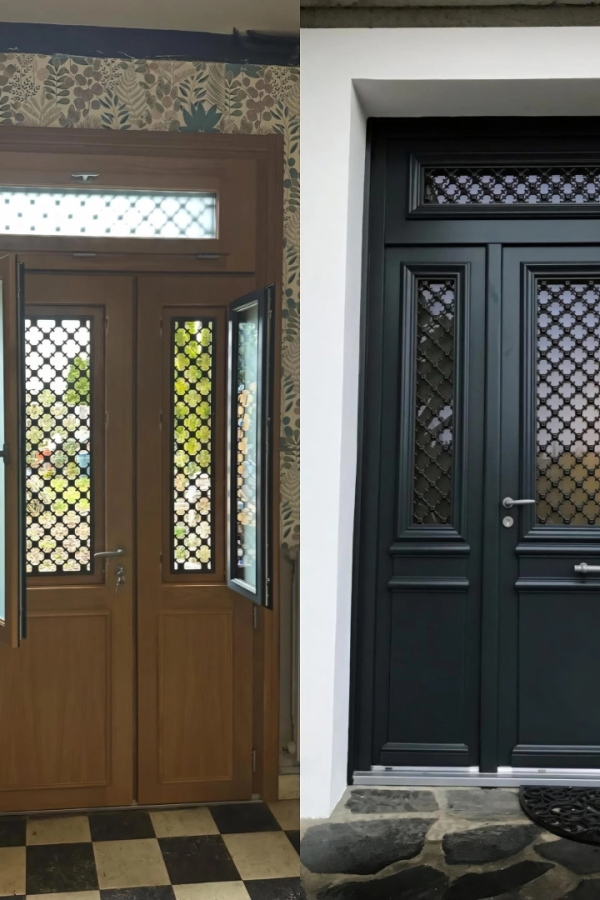 Installer une porte d’entrée Bel’M mixtes alu/bois à Caen