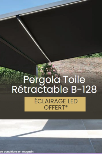 Pergola Brustor avec LED offerte par Logikinov en Normandie jusqu’au 21 février