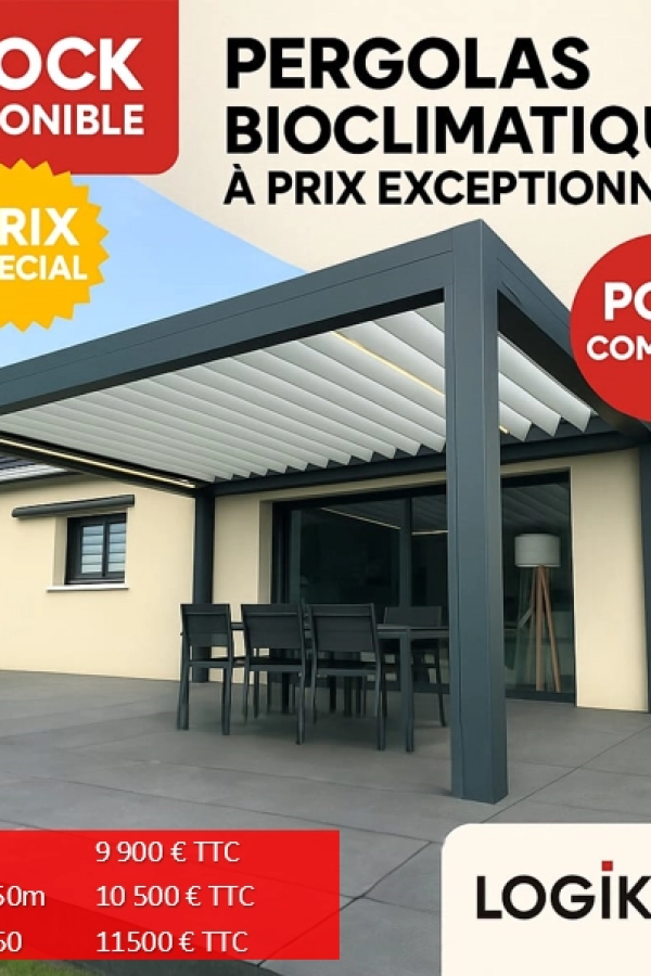 Profitez des pergolas à prix imbattable chez Logikinov !
