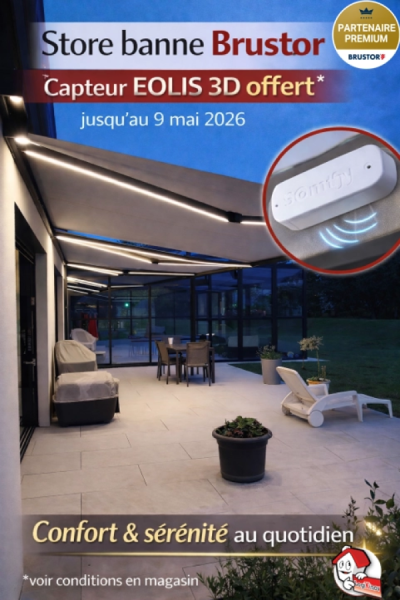 Stores bannes Brustor en Normandie : votre capteur vent offert chez Logikinov
