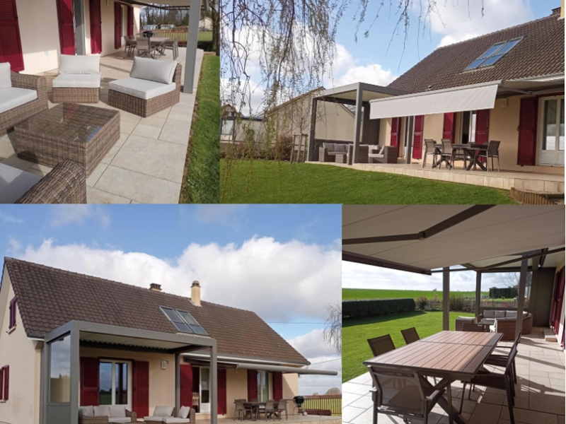 Installation d’une pergola et d'un store banne by Brustor