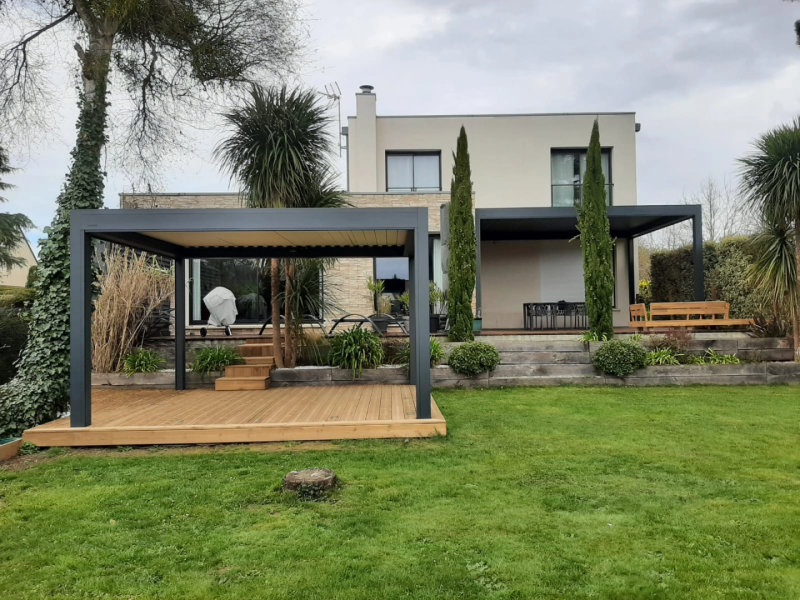 Installation de deux pergolas près de Caen - Calvados