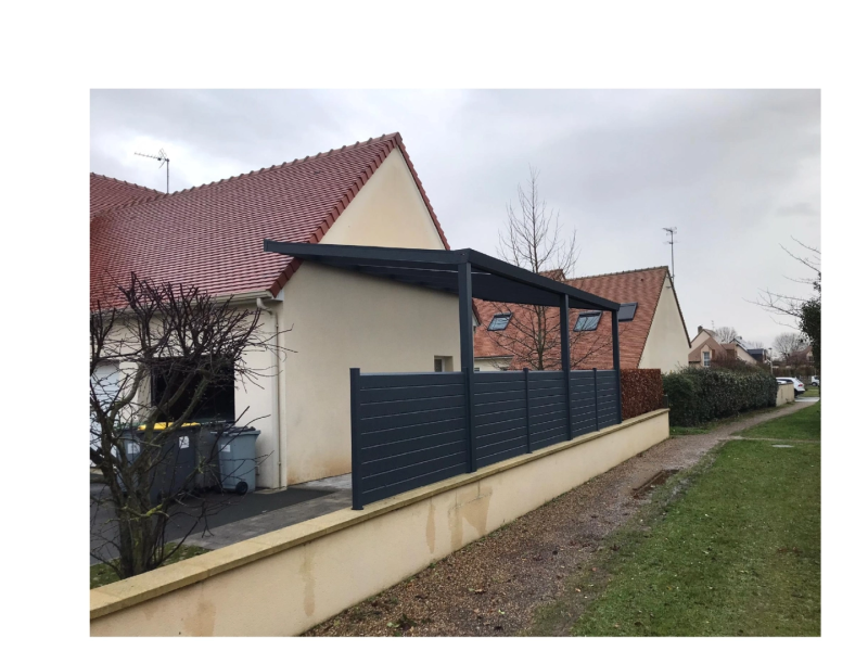 Pose d’un carport Gardendreams par l’agence de Fleury sur Orne - Caen - Calvados